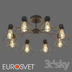 Ceiling light - OM Ceiling chandelier in the loft style Eurosvet 70107_8 Trappola 