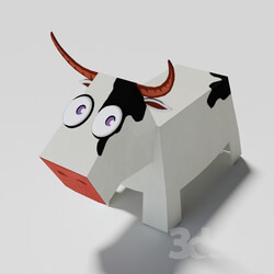 Toy - paper cow 