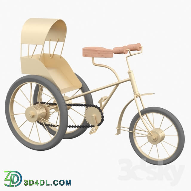 Other decorative objects - Pylant Metal and Wood Model Tricycle