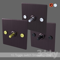 Miscellaneous - 1G Toggle switch smoked bronze 