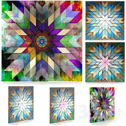 Other decorative objects - 3d wood panels _ Colored 