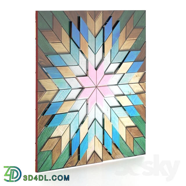 Other decorative objects - 3d wood panels _ Colored