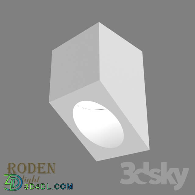 Spot light - OM Universal_ laid on or mortise gypsum lamp RODEN-light RD-55 MR-16