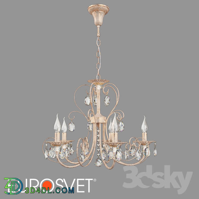 Ceiling light - OM Chandelier with crystal Eurosvet 3305_5 Alda