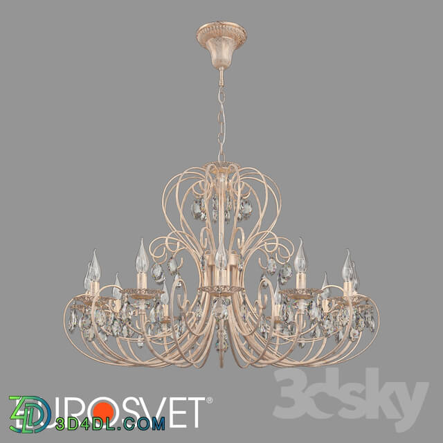 Ceiling light - OM Chandelier with crystal Eurosvet 3305_12 Alda