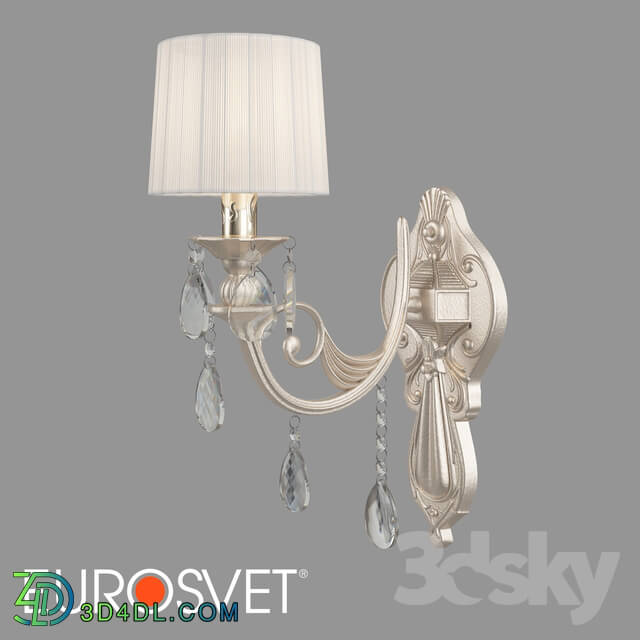 Wall light - OM Wall lamp with lampshade Eurosvet 10098_1 Argenta