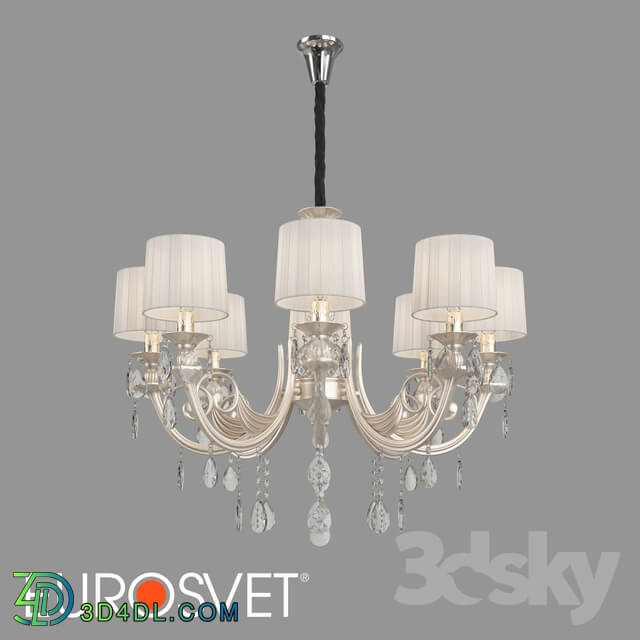 Ceiling light - OM Classic chandelier with crystal Eurosvet 10098_8 Argenta