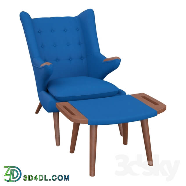 Arm chair - Carrera Wingback Chair and Ottoman