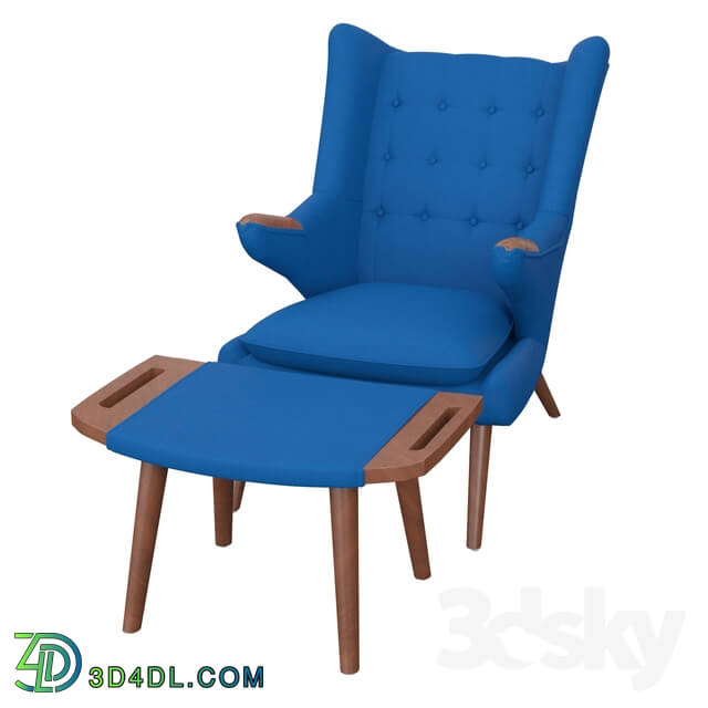 Arm chair - Carrera Wingback Chair and Ottoman