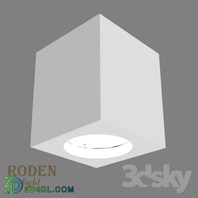 Spot light - OM Universal_ laid on or mortise gypsum lamp RODEN-light RD-53 MR-16