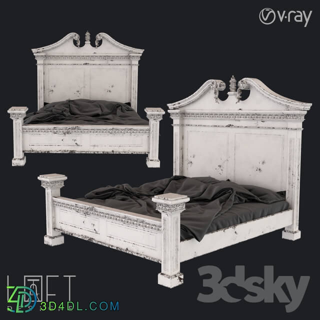 Bed - Bed LoftDesigne 3868 model