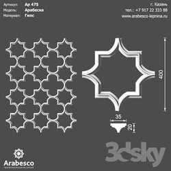 Decorative plaster - Arabesque 475 OM 