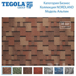 Miscellaneous - Seamless texture of flexible tiles TEGOLA. Category Business. NORDLAND Collection. Model Alpin. 