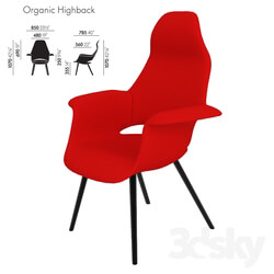 Chair - VITRA Organic Highback Chair. 850x785xh1070_vray 