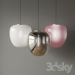 Ceiling light - Hubsch pendant lamp glass rosebrass whitebrass smokebrass 