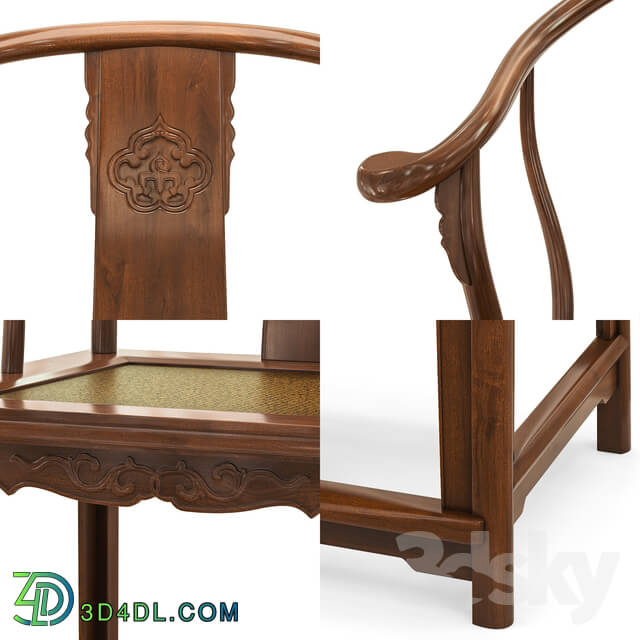 Chair - Qing Dynasty Horseshoe-back Armchair