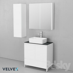 Bathroom furniture - _OM_ Velvex Klaufs 2D.1Y floor with worktop 60_80_90_100 