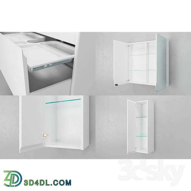 Bathroom furniture - _OM_ Velvex Klaufs 2D.1Y floor with worktop 60_80_90_100