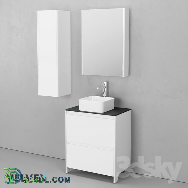 Bathroom furniture - _OM_ Velvex Klaufs 2Y floor with worktop 60_70_90_100