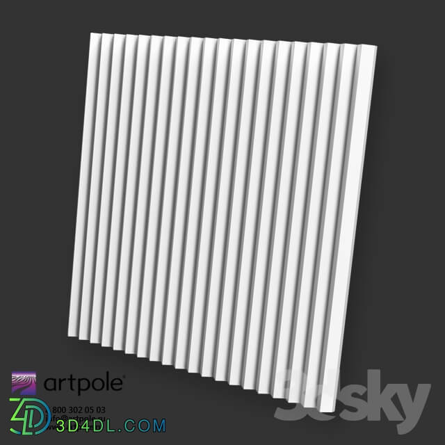 3D panel - OM Gypsum 3D Panel ZIGZAG by Artpole