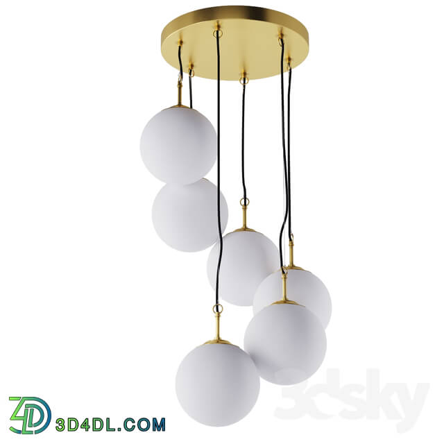 Ceiling light - FJ6 white chandelier art. 6523 from Pikartlights