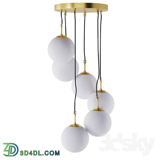 Ceiling light - FJ6 white chandelier art. 6523 from Pikartlights