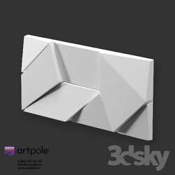 3D panel - OM Gypsum 3D panel Elementary ORIGAMI by Artpole 