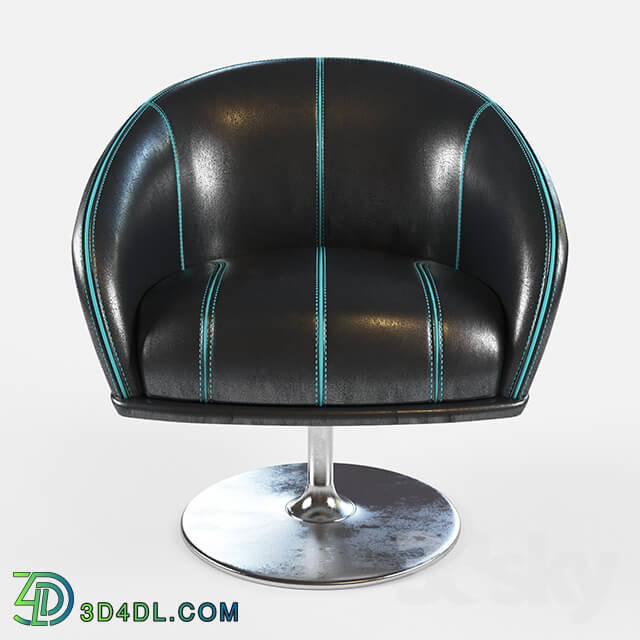 Arm chair - Armchair black leather