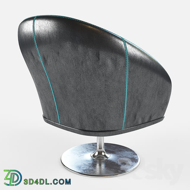 Arm chair - Armchair black leather
