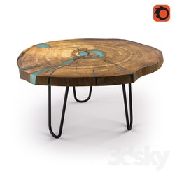 Table - Wood cut table 