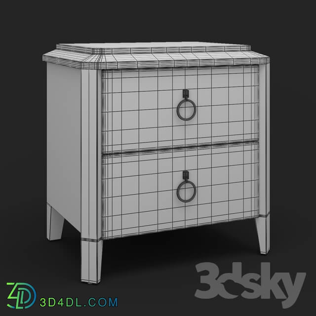 Sideboard _ Chest of drawer - OM Bedside cabinet Fratelli Barri MESTRE in cherry veneer finish _Cherry C__ FB.BST.MES.6