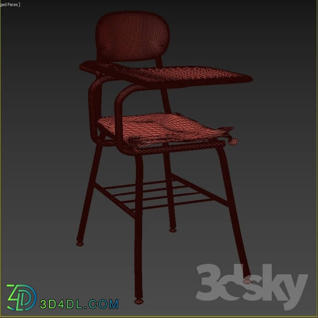 Table _ Chair - Plastic 32 _Tablet Arm Desk