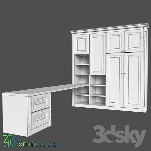 Wardrobe _ Display cabinets - Wardrobe and desk