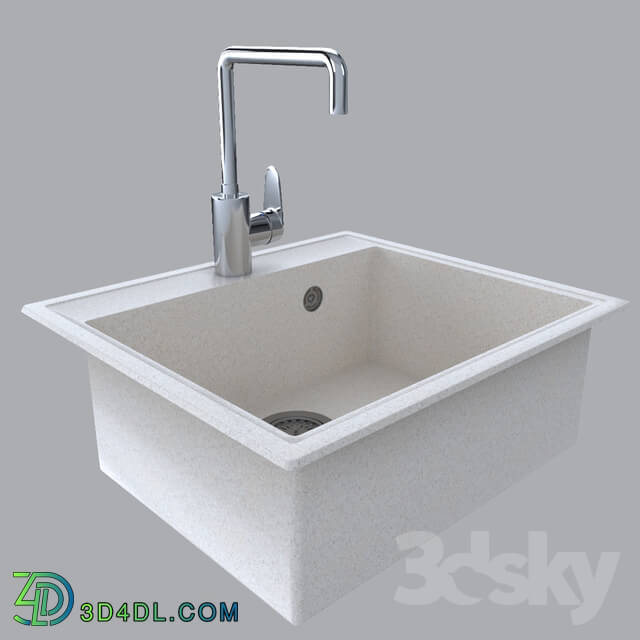 Sink - Stone sink with mixer