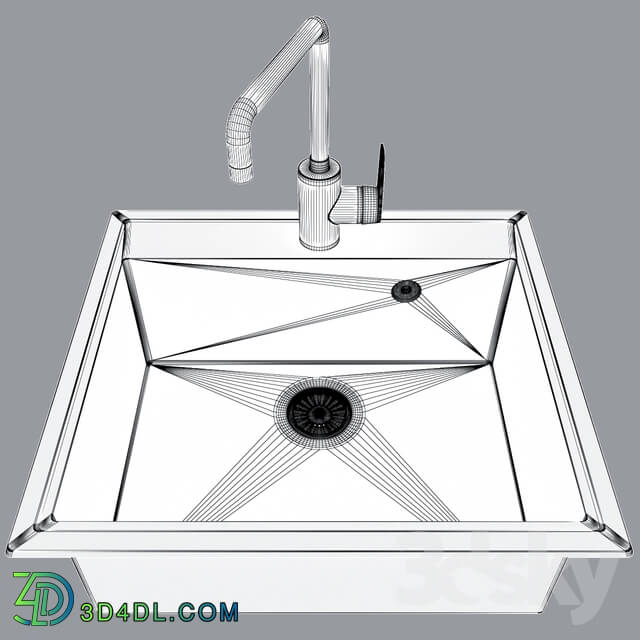 Sink - Stone sink with mixer