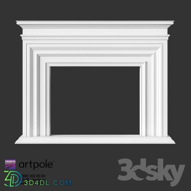 Fireplace - OM Plaster decorative fireplace from Artpole