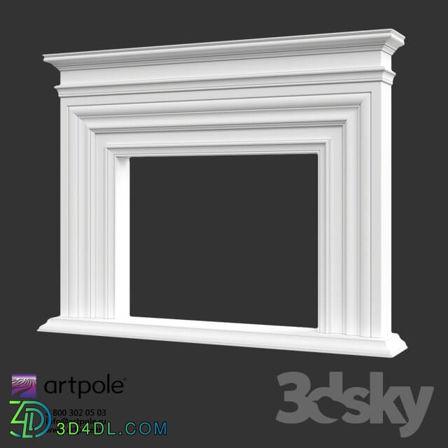 Fireplace - OM Plaster decorative fireplace from Artpole