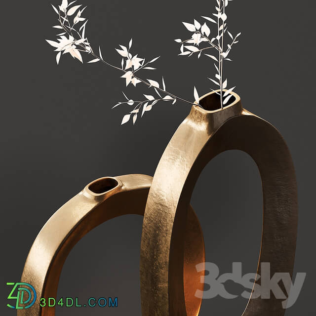 Vase - Elodie Brass Ring Vases