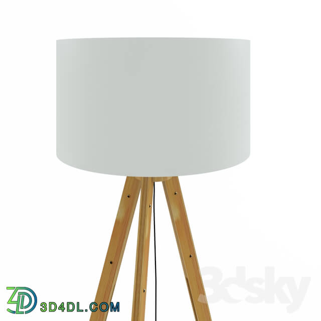 Floor lamp - Tripod Wood Floor Lamp