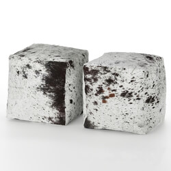 Other soft seating - Cowhide Pouf Cow by La Redoute 