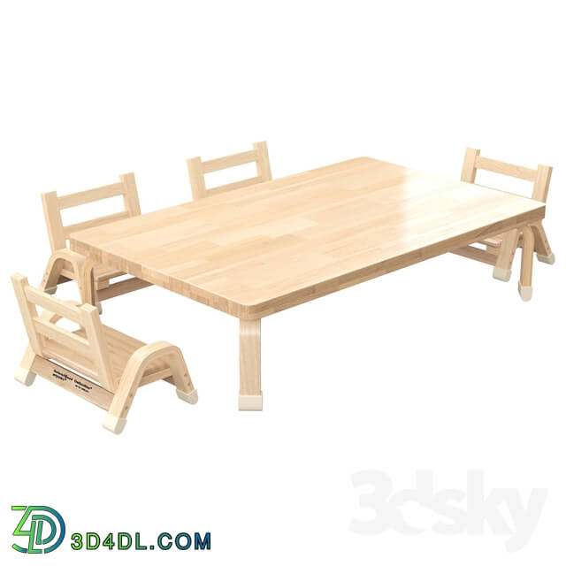Table _ Chair - Kids 5 Piece Writing Table and Chair Set