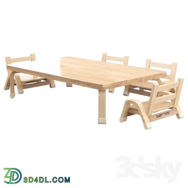 Table _ Chair - Kids 5 Piece Writing Table and Chair Set