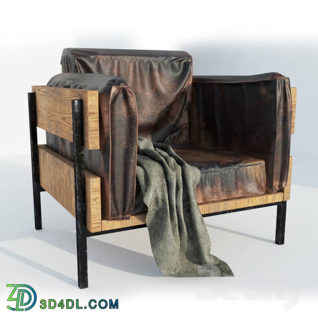 Arm chair - Armchair with a plaid