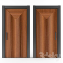 Doors - Wooden door with groove 