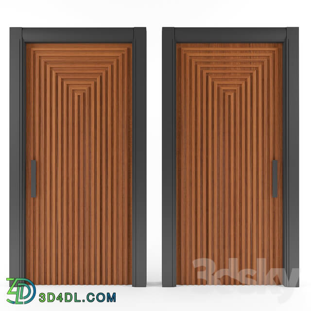 Doors - Wooden door with groove