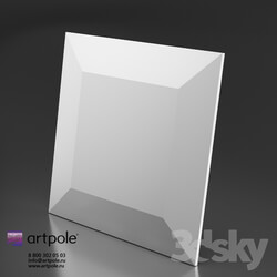 3D panel - OM Gypsum 3D panel CHOCO by Artpole 