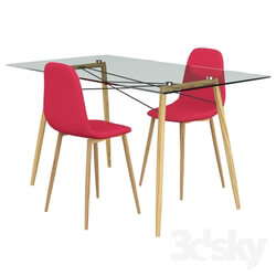 Table _ Chair - Dunnell 3 Piece Dining Set 