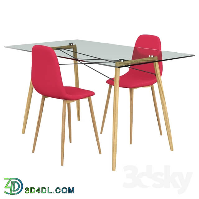 Table _ Chair - Dunnell 3 Piece Dining Set