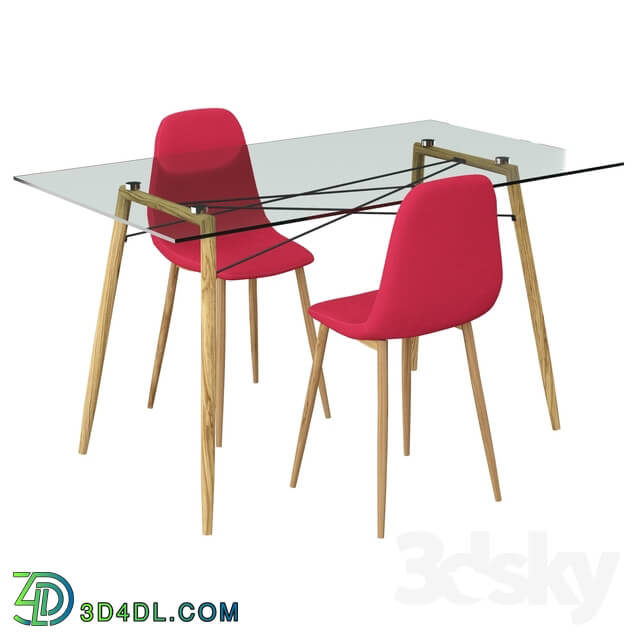 Table _ Chair - Dunnell 3 Piece Dining Set