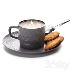 Food and drinks - Cup of coffee and cookies 